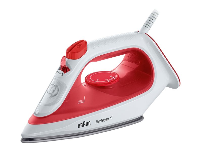 Braun TexStyle 1 SI 1019 Dampstrygejern 1900W Rød Hvid billede