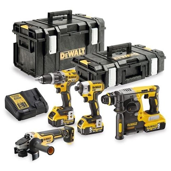 DEWALT. COMBO 18V (DCG405+DCH273+DCD796+DCF887) 3x5.0Ah 2xTSTAK DCK422P3