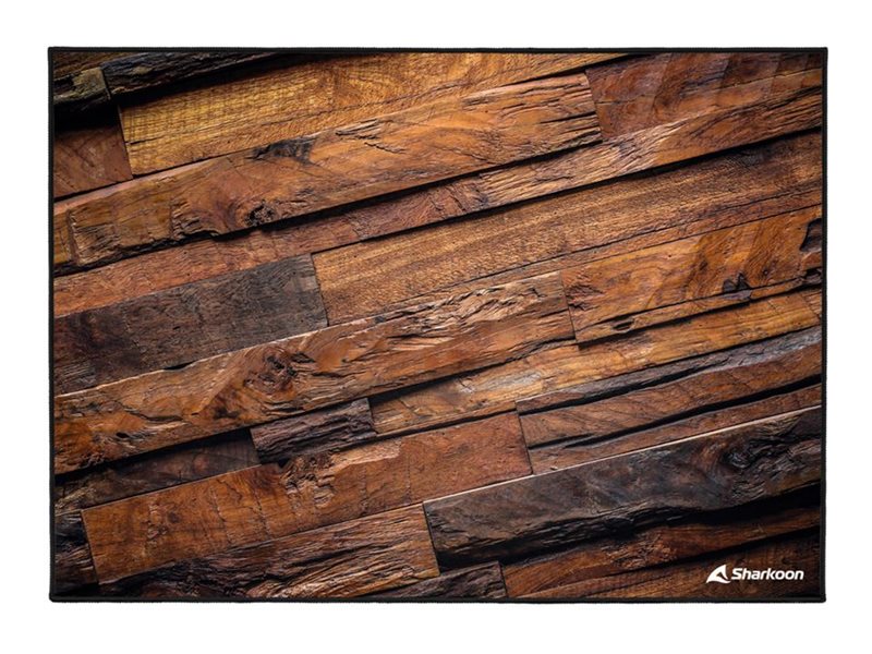 Sharkoon SKILLER SFM12 Wood - Stolemåtte for gaming - rektangulær - 140 x 100 cm - brun