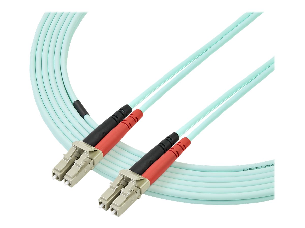 StarTech.com 10Gb Aqua Multimode 50/125 Duplex LSZH Fiber Patch Cable LC-LC
