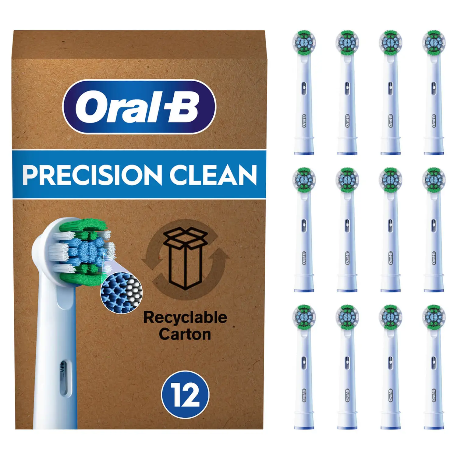 Oral-B Precision Clean , 12 stk, Hvid, 3 måned(er), Oral-B, Kasse