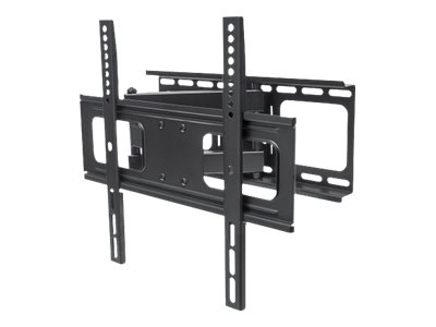Manhattan TV & Monitor Mount, Wall, Full Motion, 1 screen, Screen Sizes: 32-55", Black, VESA 200x200 to 400x400, Max 50kg, LFD, Tilt & Swivel with 3