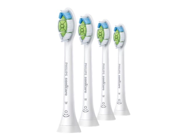 Philips Sonicare W HX6064 Optimal White - Ekstra tandbørstehoved - til tandbørste - hvid (pakke med 4) - for Sonicare 2 Series  Sonicare DiamondClean Smart HX9902  Sonicare ProtectiveClean 4100  6100