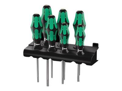 Wera 367/7 TORX® HF Kraftform Plus skruetrækkersæt med holdefunktion + rack, 7 dele