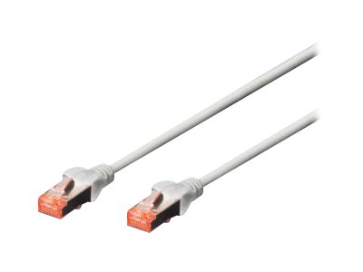 DIGITUS CAT 6 Kabel med afskærmning med folie og kobberfletning (SFTP 3m Patchkabel Grey