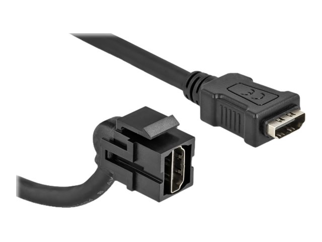 DeLOCK HDMI hun 110° vinklet, nøglesten -> HDMI han lige 30 cm Sort