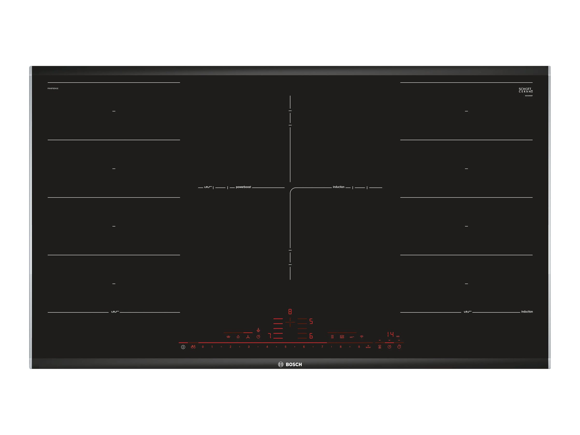 Bosch Serie 8 PXV975DV1E med HomeConnect og PowerBoost og FlexInductions og PerfectFry stegsensor