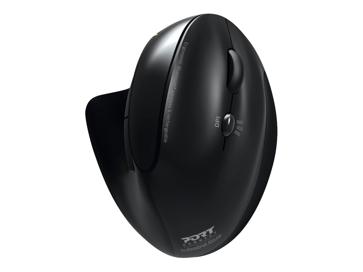 PORT Designs PORT Connect Professional - Vertical mouse - Optisk - 5 knapper - Sort