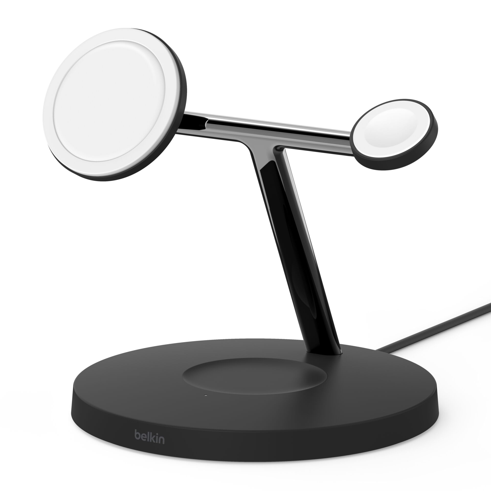 Belkin BoostCharge Pro - Trådløs opladningsstander - med MagSafe + AC-strømadapter - 15 Watt - Fast Charge - sort