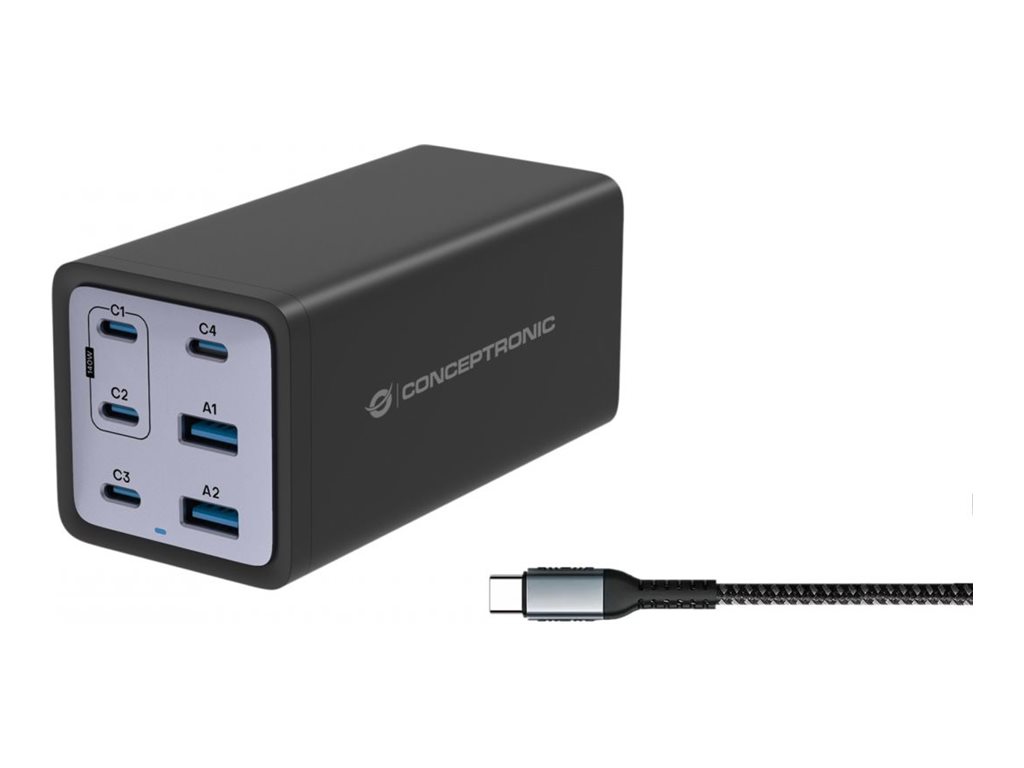 Conceptronic Adapter 200Watt 4xUSB-C 2xUSB-A 3.0