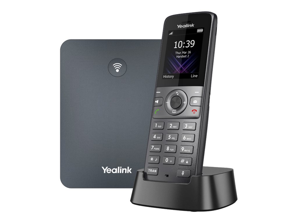 Yealink W74P - cordless VoIP phone - with Bluetooth interface with caller ID/call waiting - 3-way call capability