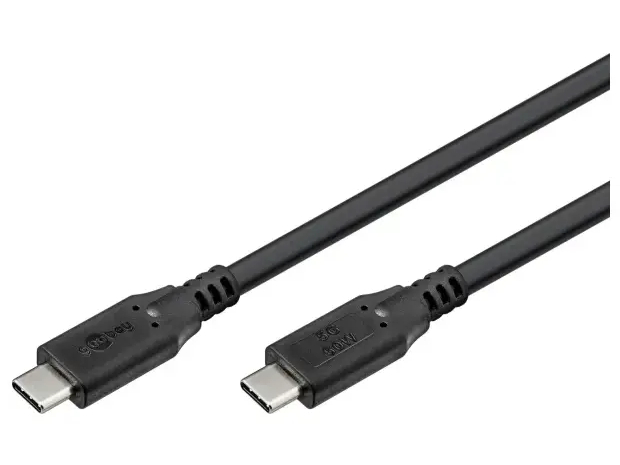 Goobay USB-C™-kabel, USB 3.2, 60 W, 5 Gbit/s, Power Delivery, 1,5 m USB-C™-kontakt > USB-C™-kontakt