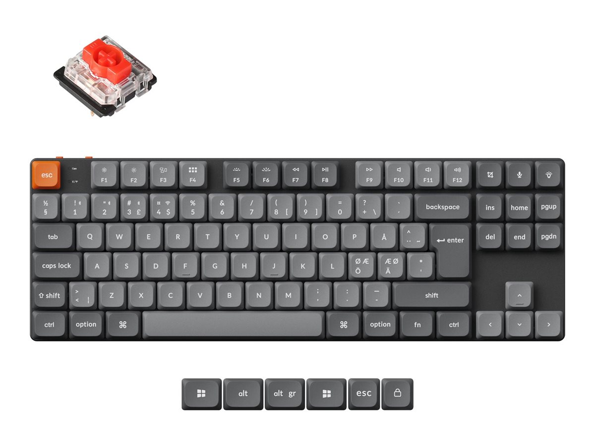 Keychron K1 MAX Tastatur Mekanisk Nordvendt RGB LED Trådløs Kablet Nordisk billede