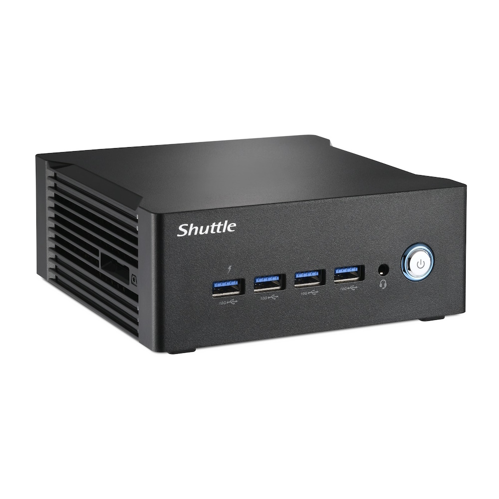 Shuttle XPC nano NA10H7 - Barebone - mini PC 1 x Ryzen 7 8845HS / op til 5.1 GHz - RAM 0 GB - Radeon 780M - Gigabit Ethernet