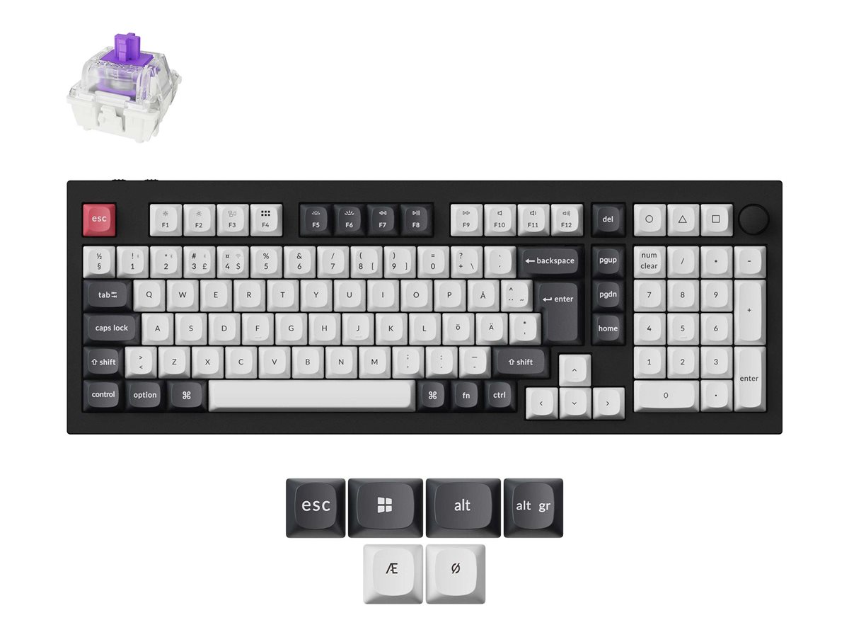 Keychron Q5 HE Tastatur Mekanisk RGB Trådløs Kablet Nordisk billede