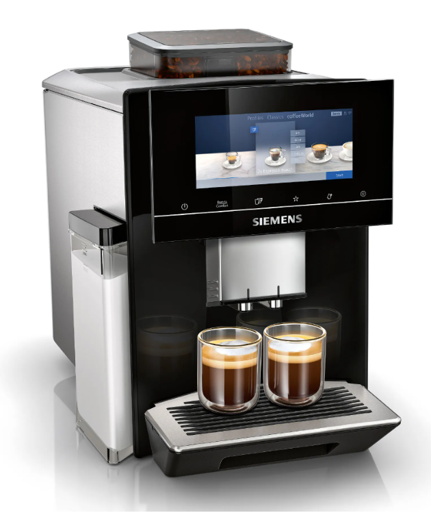 Siemens EQ900 TQ905DF9 - Automatisk kaffemaskine med mælkeskummer - 19 bar - sort/rustfrit stål