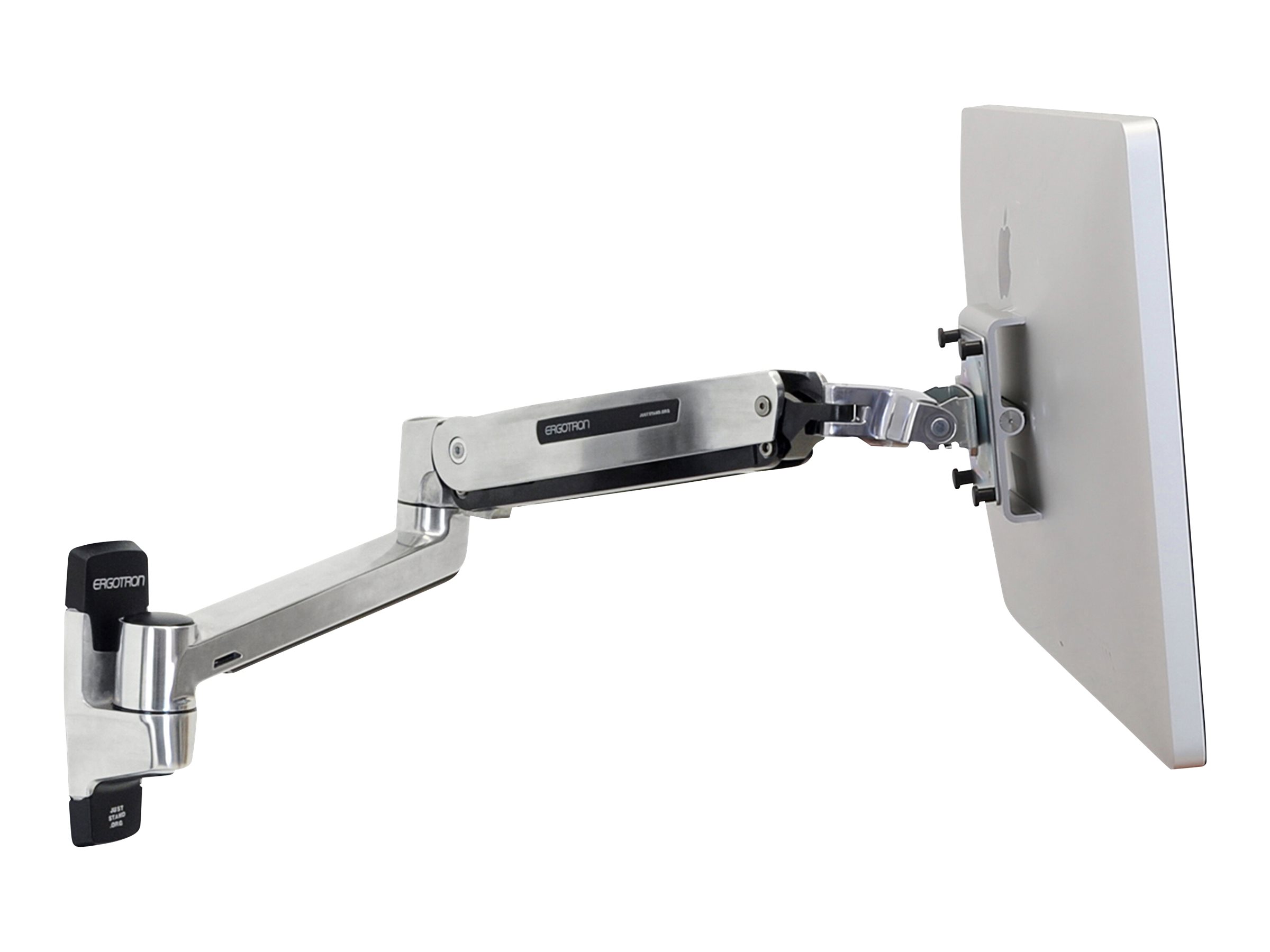 Ergotron LX HD - Monteringssæt (forlængeradapter, VESA adapter, sidde-standerarm, vægmonteringsbase) - for LCD display - poleret aluminium - skærmstørrelse: op tili 46