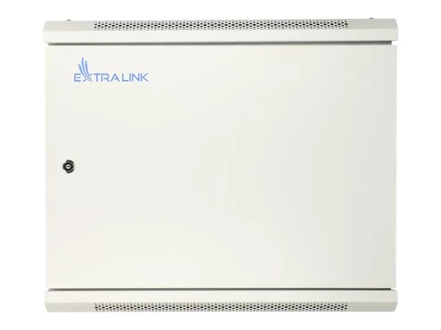 Extralink - Kabinet - 600x600, ASP, metaldør - vægmonterbar - grå - 9U - 19