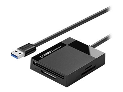 Ugreen - Kortlæser - alt-i-1 (CF 1, CF II, MS, MMC, SD, TransFlash, microSD, SDHC, microSDHC, SDXC) - USB 3.0