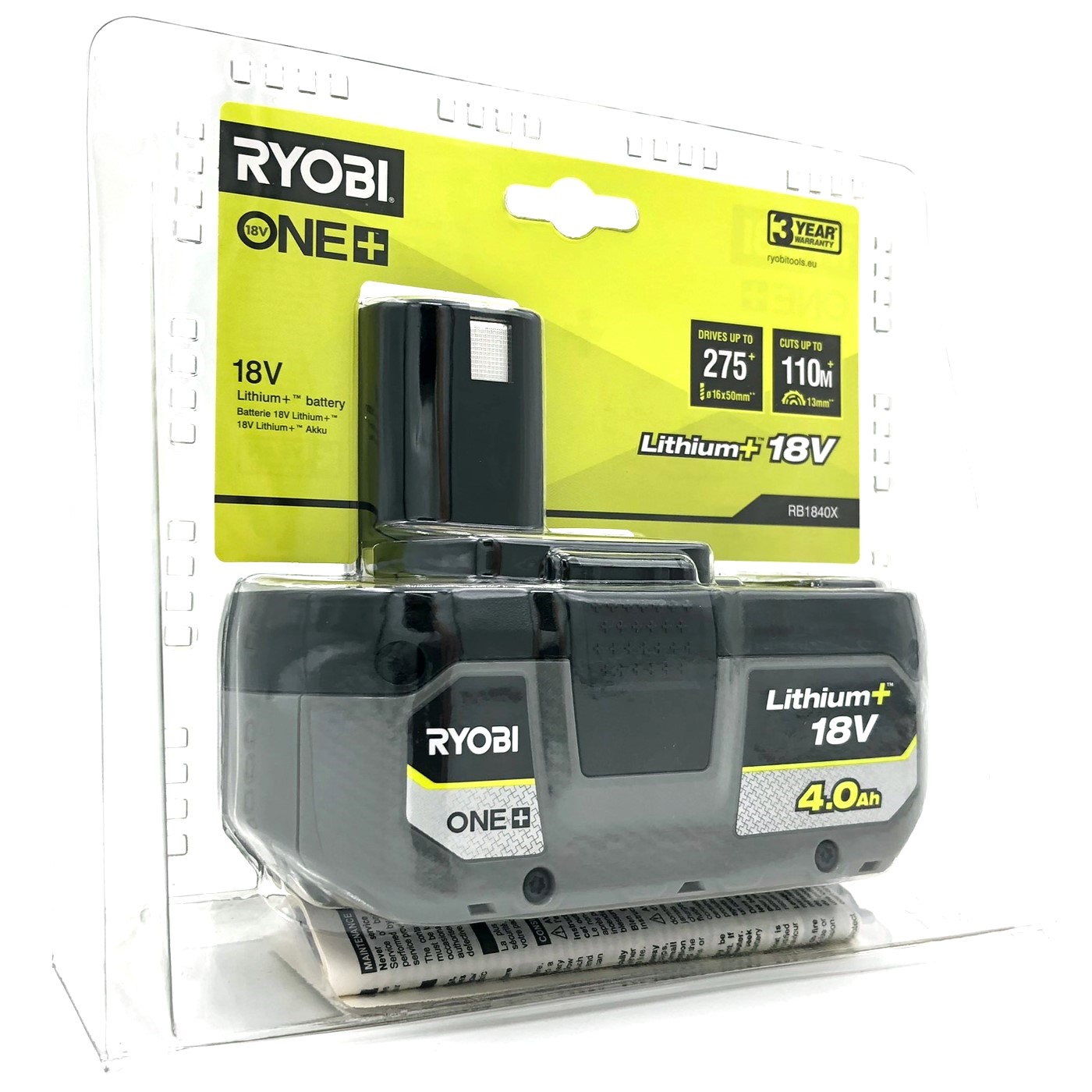 Ryobi RB1840X Akku 18 V/4,0 Ah Lithium+