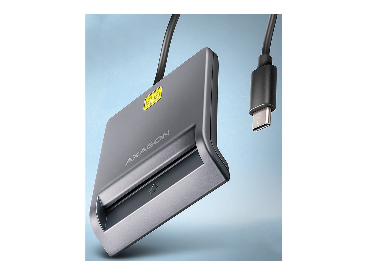 AXAGON CRE-SM3TC - SMART-kortlæser - USB-C 2.0