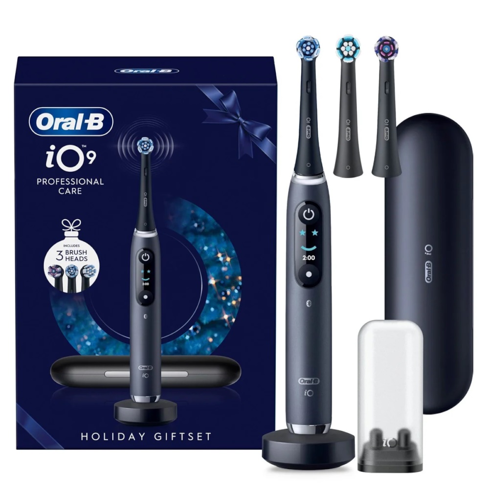 Oral-B iO Series 9 Holiday Giftset elektrisk tandbørste Sort billede