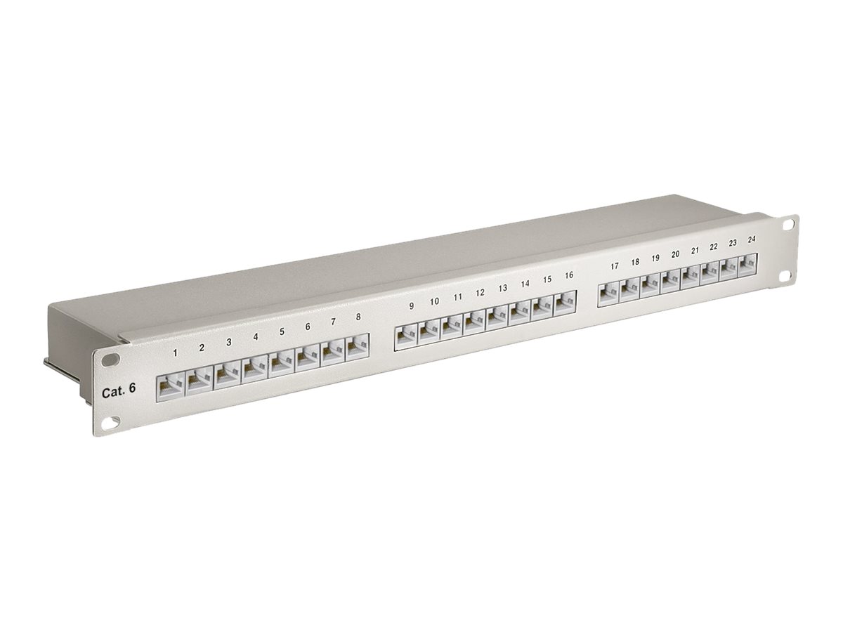 Pro CAT 6 19 inch (48.3 cm) Patch Panel 24 Port grey