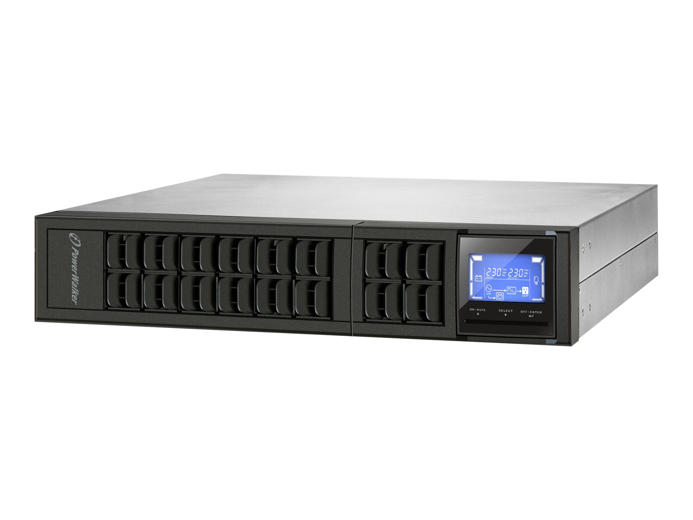 BlueWalker 10122000 - PowerWalker VFI CRM LCD - 1000VA/800W - Double Conversion Online UPS