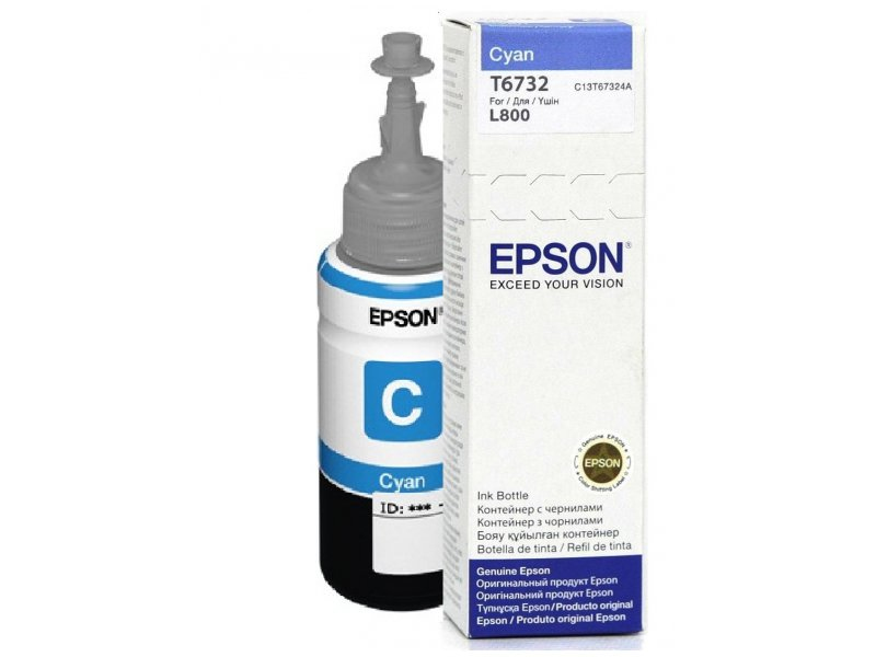Epson T6732 Cyan Blækrefill C13T67324A billede