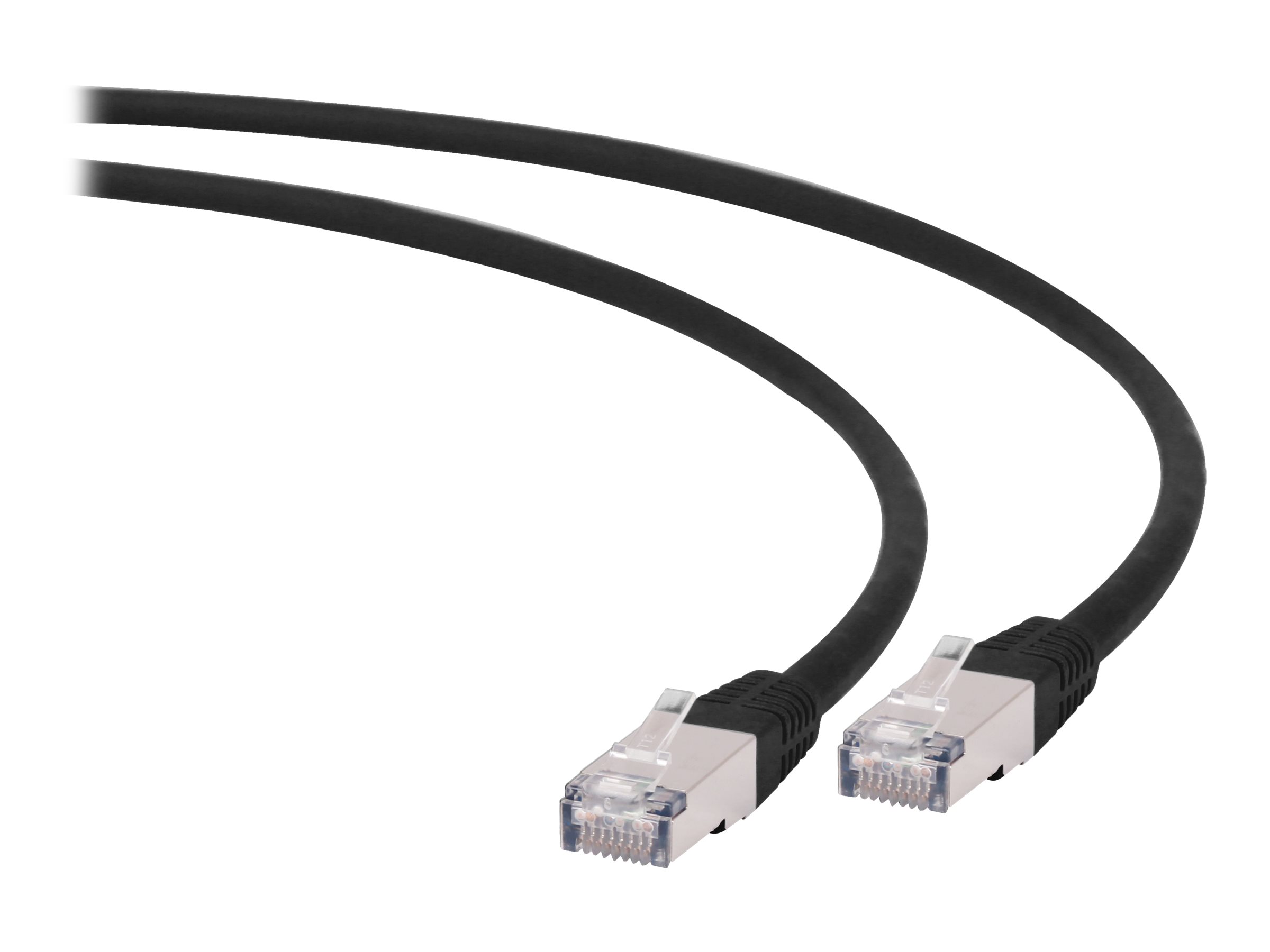 Cablexpert CAT 6a Kabel med afskærmning med folie og kobberfletning (SFTP 50cm Patchkabel Sort