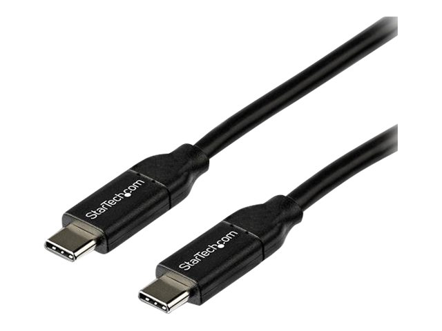 StarTech.com 2m 6ft USB C to USB C Cable - 5A PD - USB 2.0 USB-IF Certified USB Type-C kabel 2m Sort