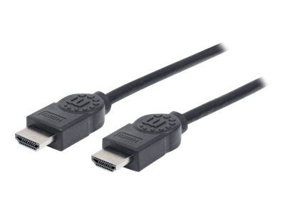Manhattan HDMI Cable with Ethernet, 4K@30Hz (High Speed), 5m, Male to Male, Black, Ultra HD 4k x 2k, Fully Shielded, Gold Plated Contacts, Lifetime