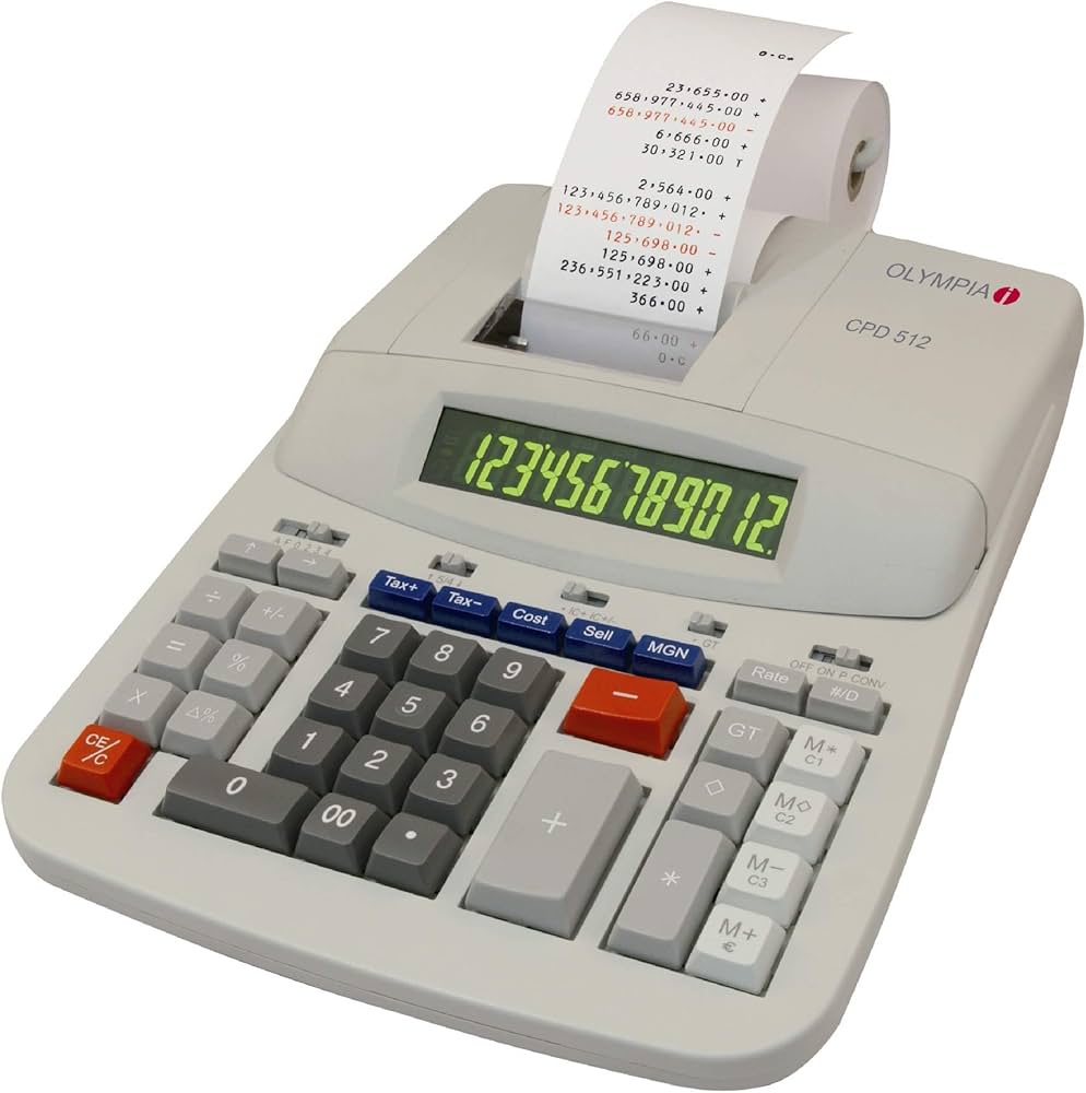 Olympia CPD 512, Desktop, Udskrivning, 12 cifre, 1 Linier, Hvid