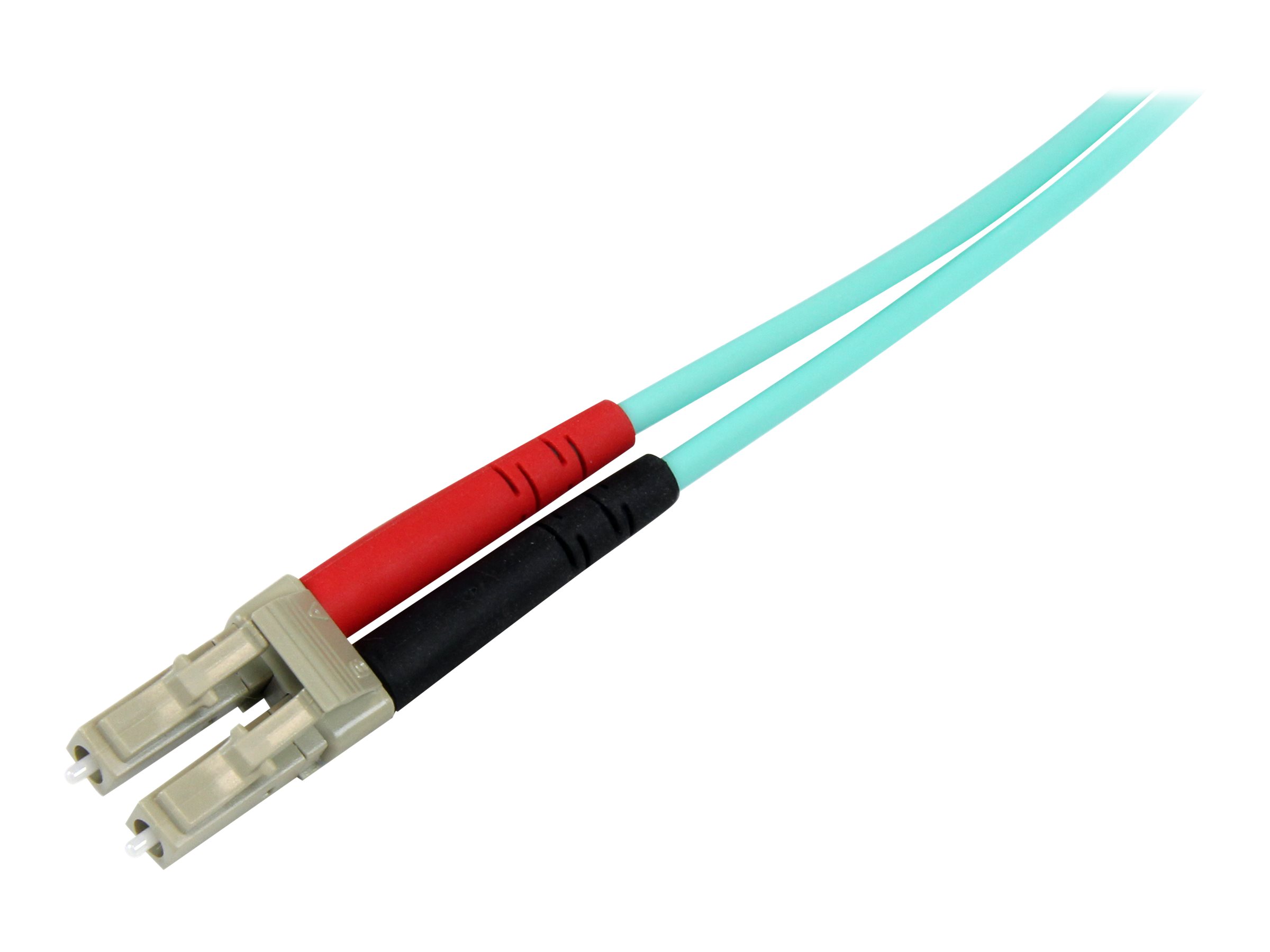StarTech.com 2m Aqua OM4 Duplex Multimode Fiber Optic Cable- 50/125 - LC/LC - network cable - 2 m - aqua - Blå - 2m