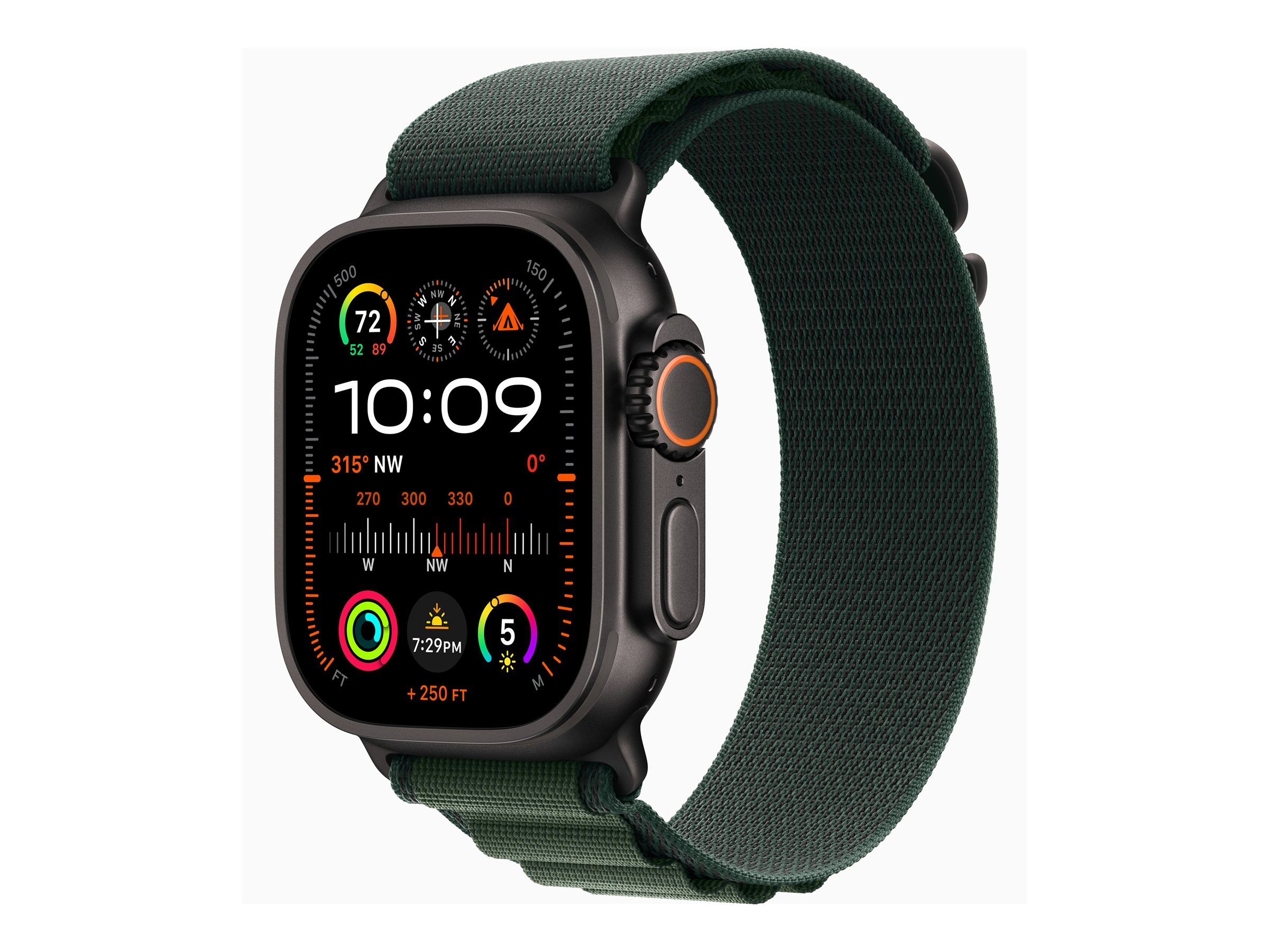 Apple Watch Ultra 2 Black LTE 49mm Titan Alpine Loop M - Dark Green
