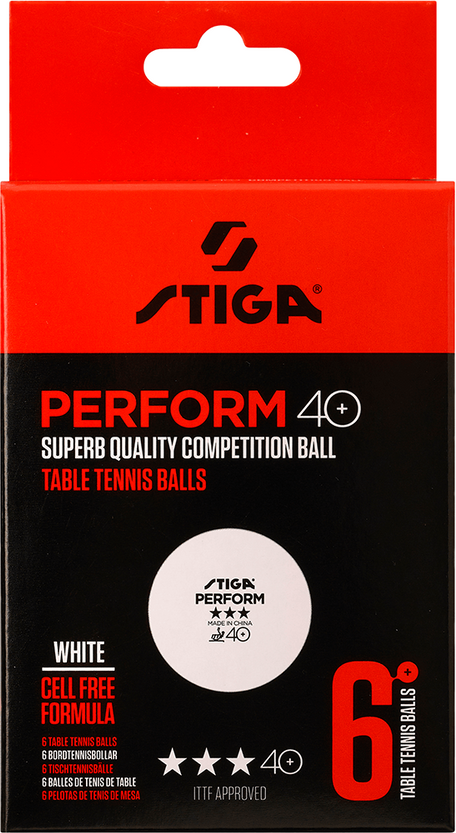 Stiga - Perform 3-star Bordtennisbolde - 6 Pack
