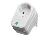 Goobay Adapter för uttag med överspänningsskydd överspänningsskyddsbrytare, 1 uttag, vit