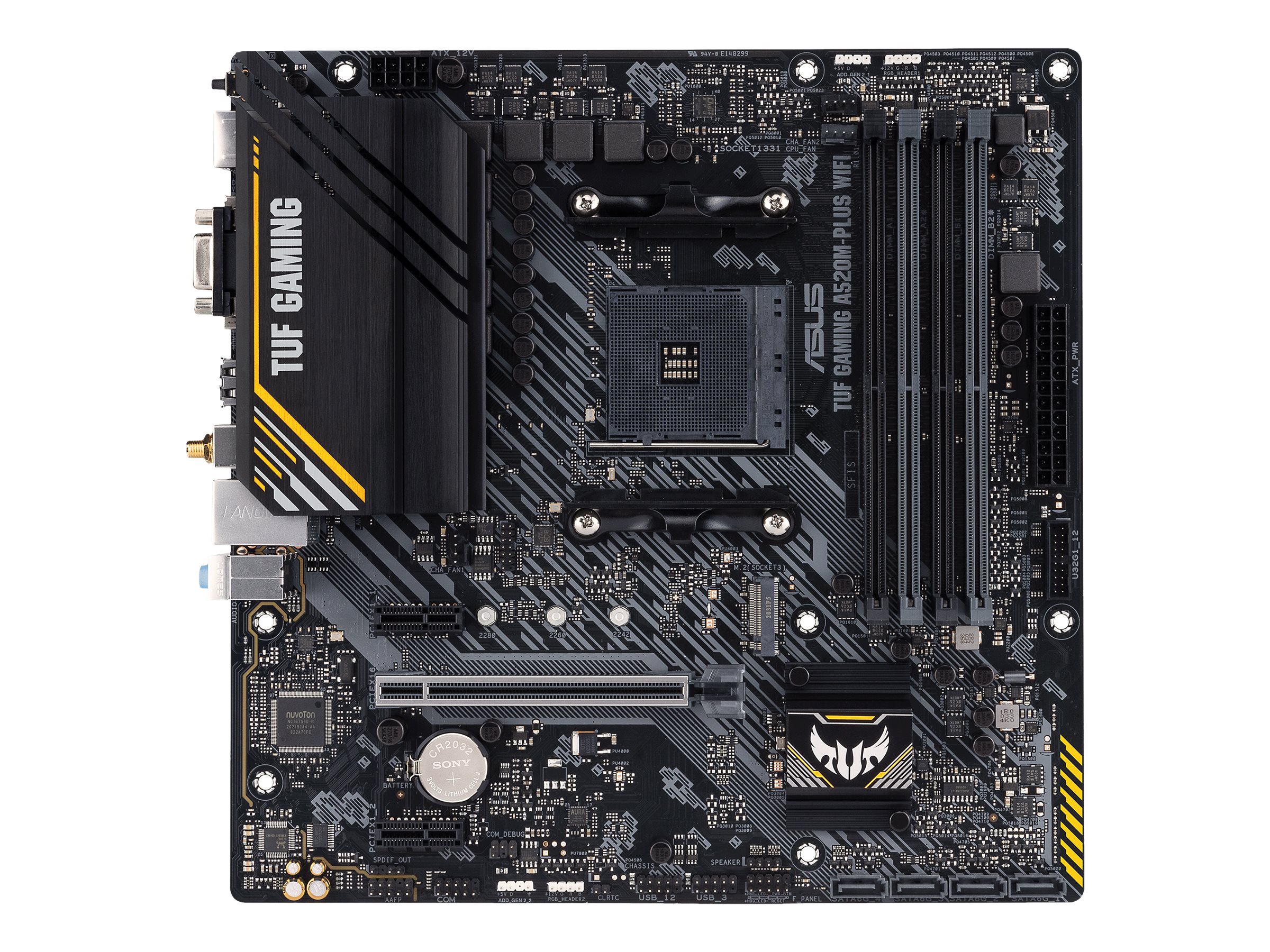 ASUS TUF GAMING A520M-PLUS WIFI Bundkort - AMD A520 - AMD AM4 socket - DDR4 RAM - Micro-ATX