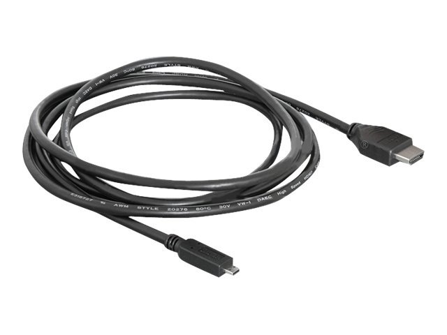 Delock - HDMI-kabel med Ethernet - HDMI han til micro HDMI han - 2 m