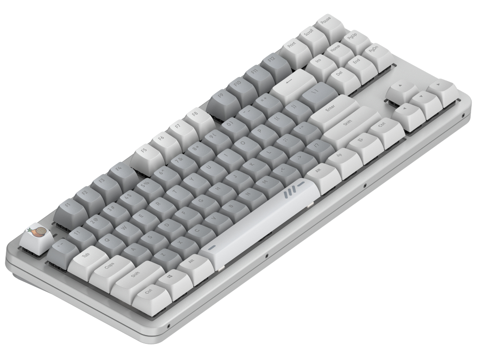 Dark Project ALU87A Onionite Tastatur Mekanisk Hvid/Grå Kabling Engelsk