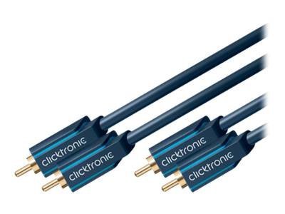 ClickTronic RCA-kabel, stereo Premiumkabel | 2x RCA plugg  2x RCA plugg | 1,0 m | OFC innerledare