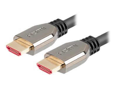 Lanberg HDMI-kabel 0,5 m - fladt, sort