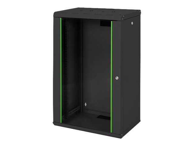 Digitus Unique DN-19 20-U-SW - Rack kabinet - vægmonterbar - RAL 9005, sort - 20U - 19