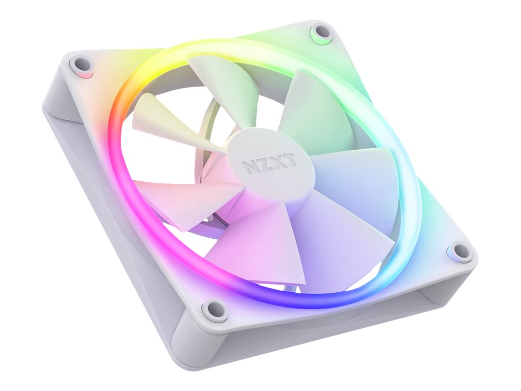 NZXT F120 RGB 3-pack & RGB Controller - White - Kabinet køler - 120mm - Hvid med RGB - 28 dBA