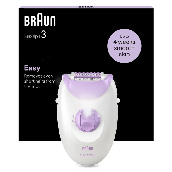 Braun Silk-épil 3 Corded Epilator For Hair Removal Weeks Of Smoot
