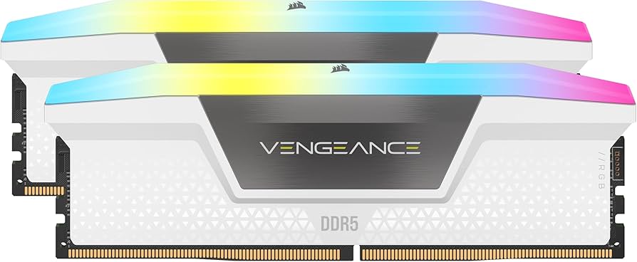 Corsair Vengeance RGB DDR5-6000 - 32GB - CL30 - Dual Channel (2 pcs) - AMD EXPO & Intel XMP - Hvid med RGB