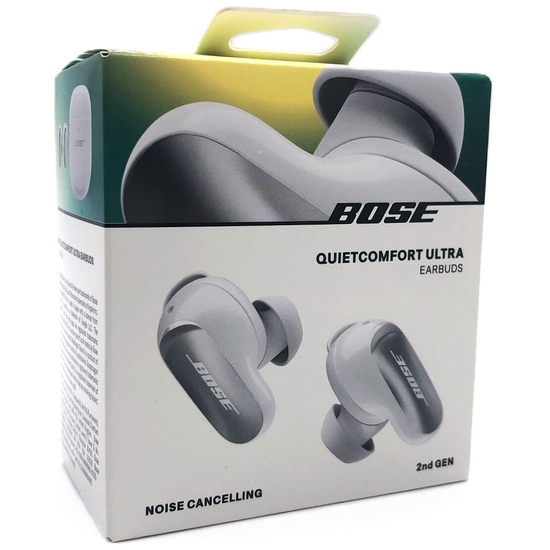 Bose QuietComfort Ultra Earbuds - 2nd Gen - ægte trådløse øretelefoner med mik. - i øret - Bluetooth - aktiv støjfjerning - støjisolerende - hvid røg