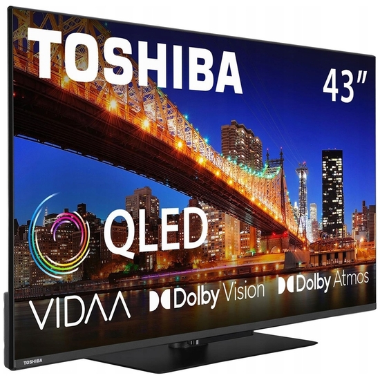Toshiba 43QV3F63DG TV 109,2 cm (43") 4K Ultra HD Smart TV Wi-Fi Sort 320 cd/m²
