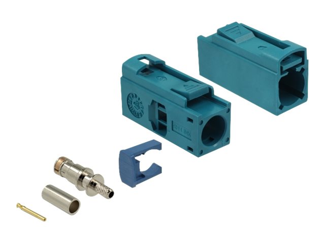 Delock FAKRA Z jack 25 mm (long) for crimping - Modular indlæg - FAKRA Z - RAL 5021, vandblå