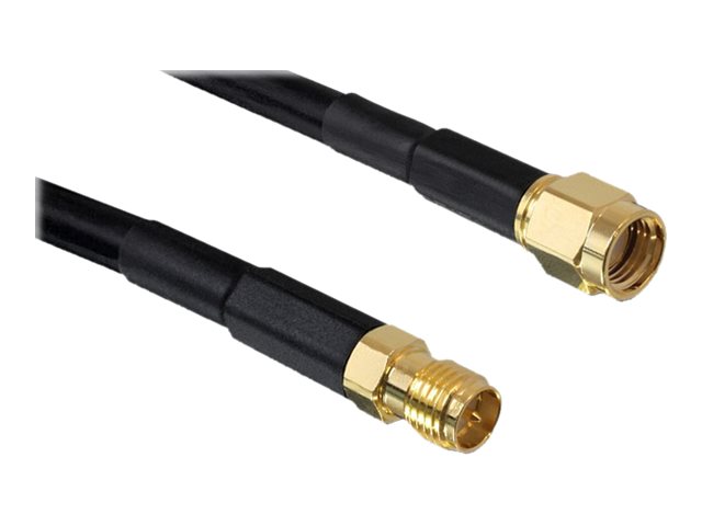 DeLOCK Forlængerkabel til antenne 15m Sort Sort